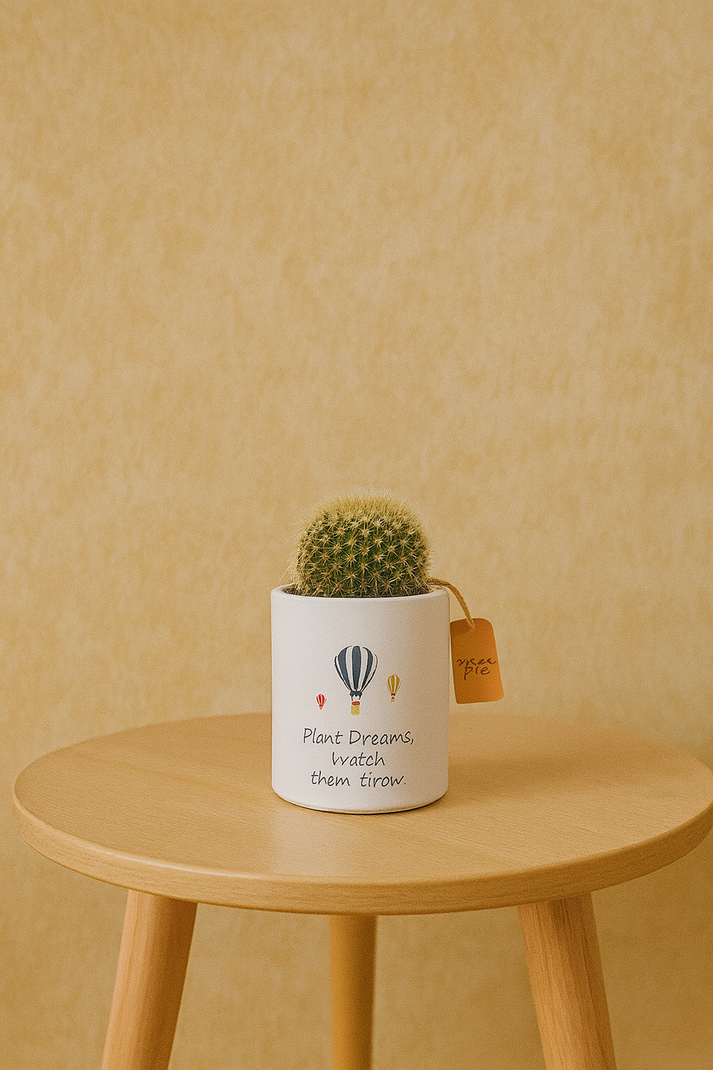 Pot “Plant Dreams” – Pot en Céramique Blanche Personnalisé